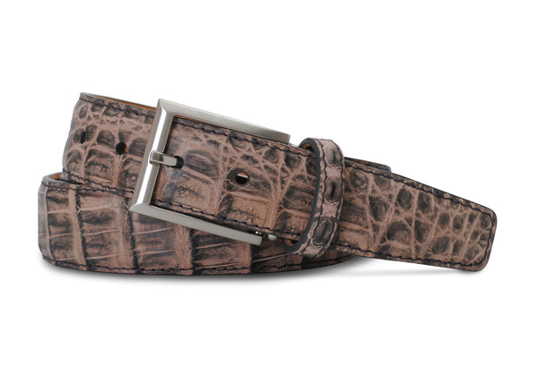 Black Cigar Caiman Crocodile Belt