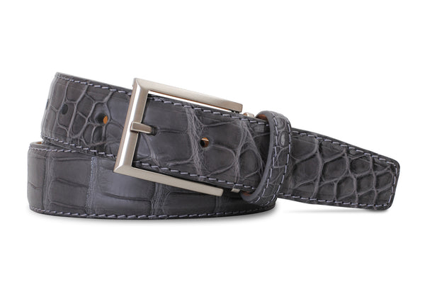 Charcoal Matte Alligator Belt