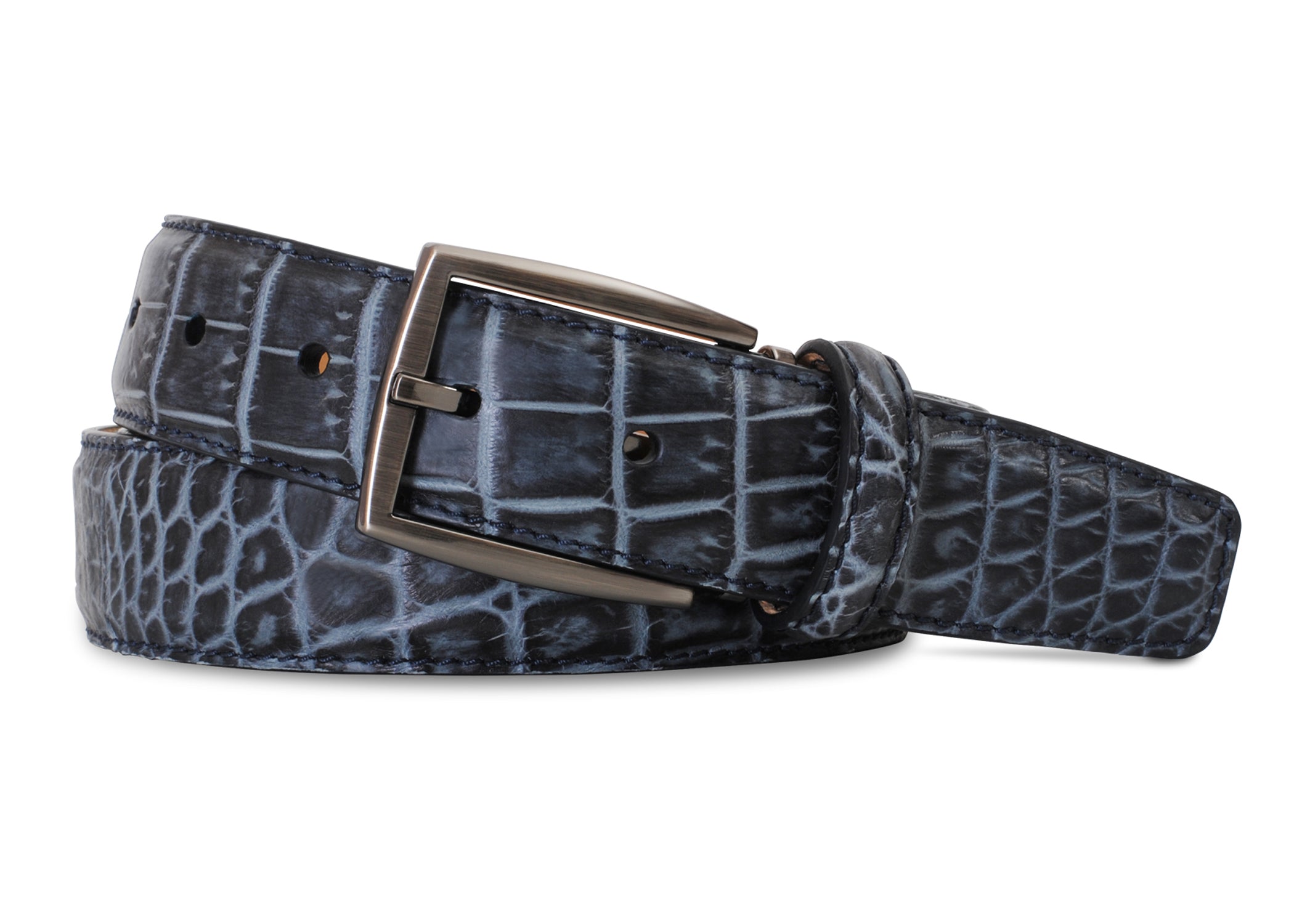 2 Tone Grey Nile Crocodile Belt