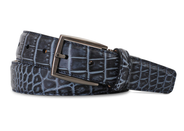 2 Tone Grey Nile Crocodile Belt