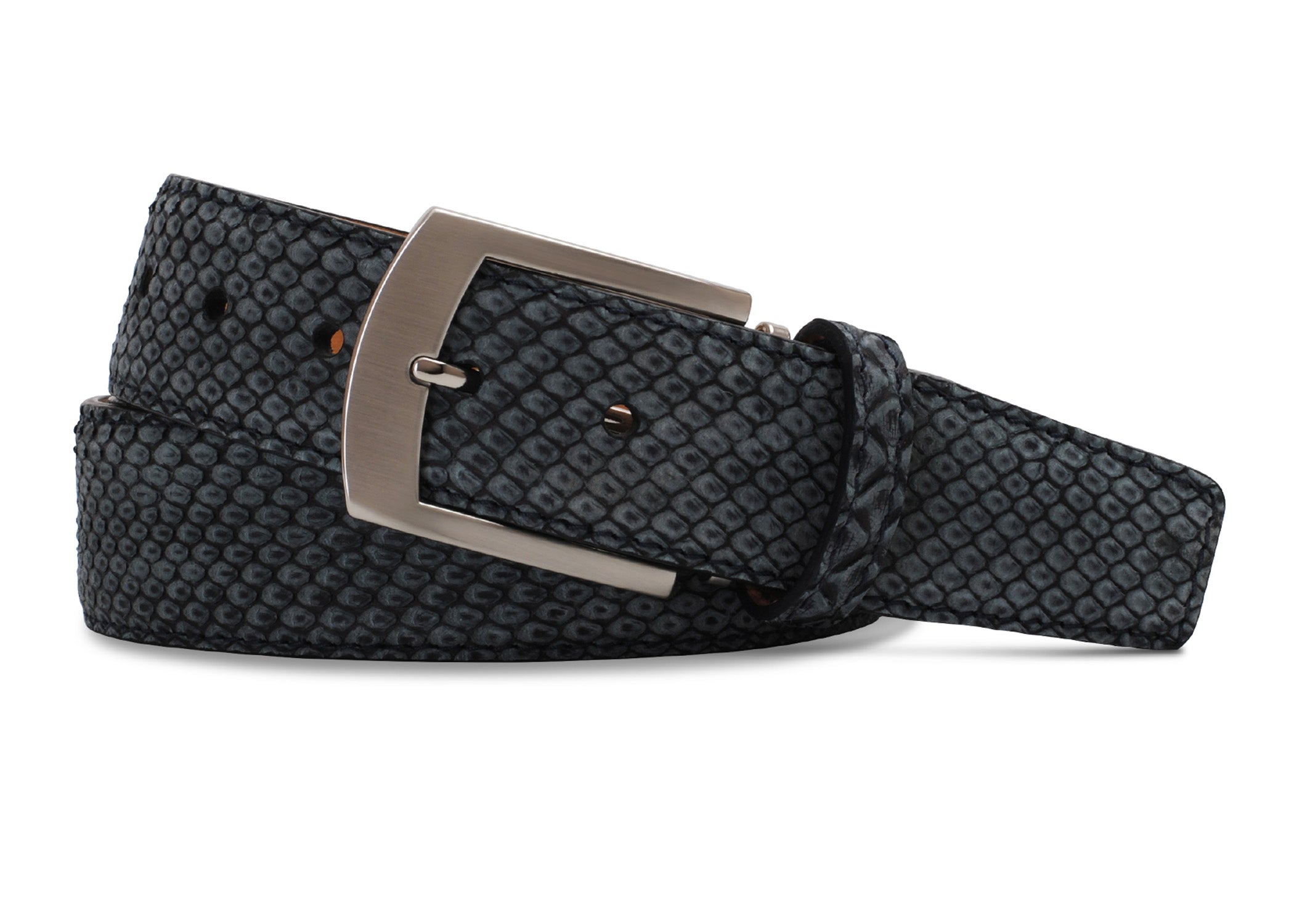 Belly Cut Python Black Suede Python Belly Cut