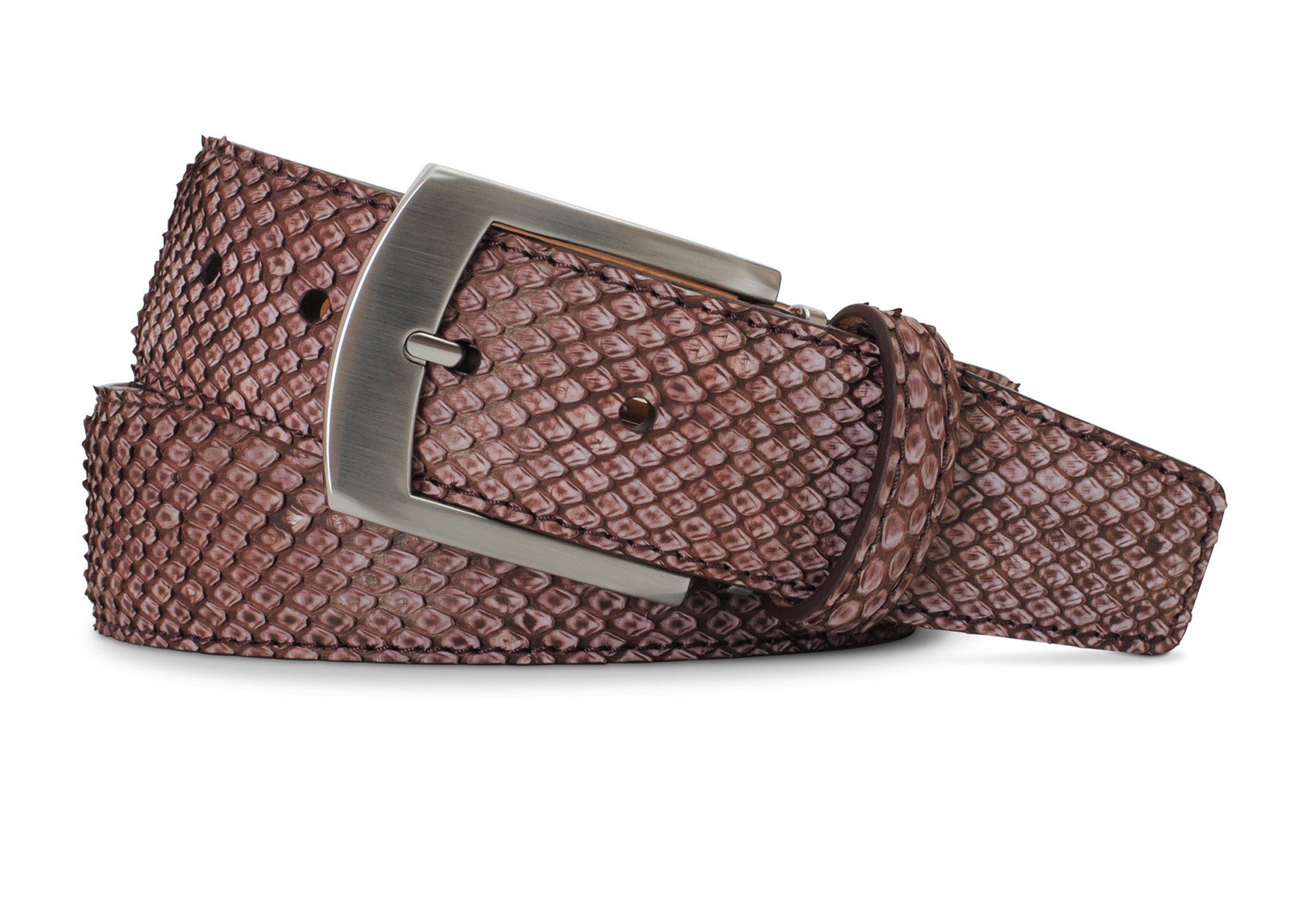 Belly Cut Python Brown Suede Python Belly Cut