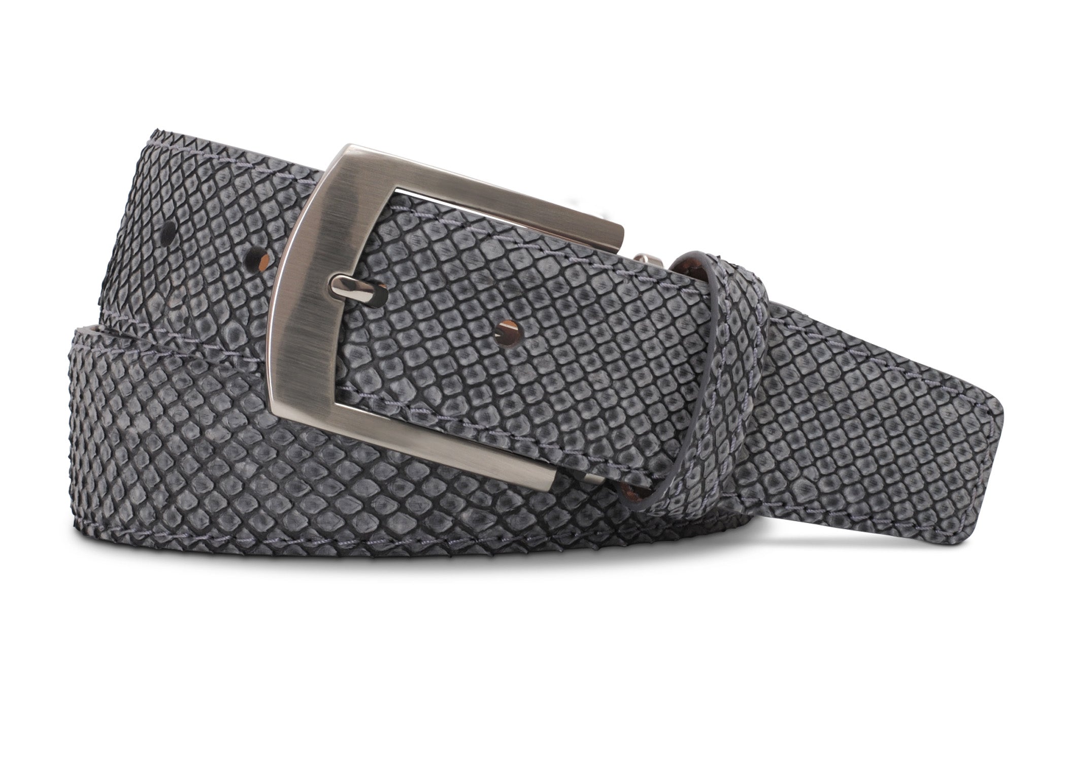 Belly Cut Python Grey Suede Python Belly Cut
