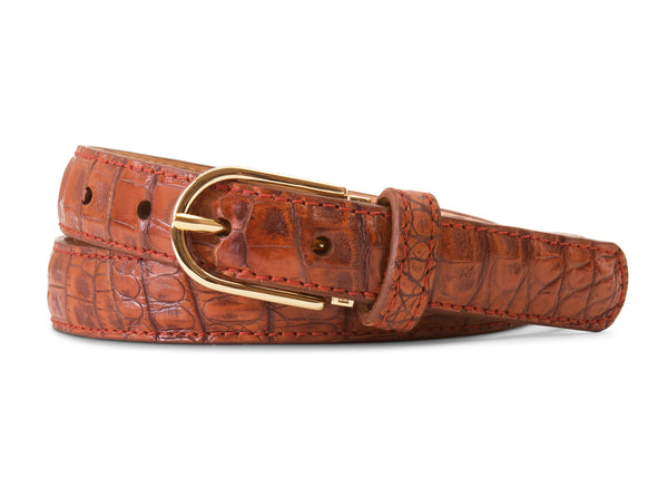 Antique Honey Caiman Crocodile