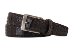 Chocolate Caiman Crocodile Belt