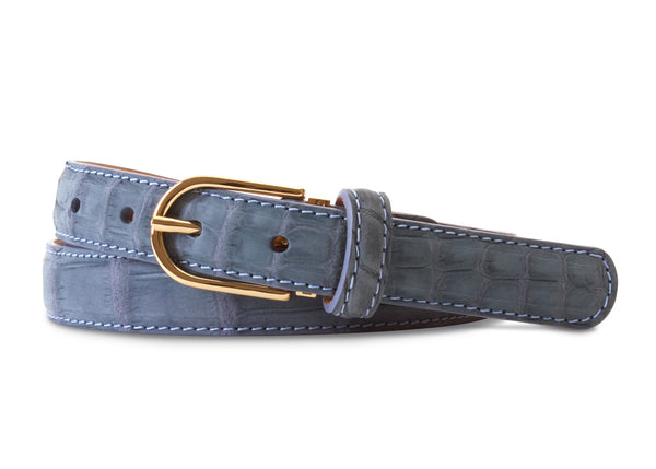 Denim Buffed American Alligator