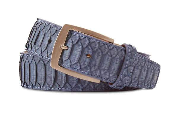Denim Sueded Python Back Cut
