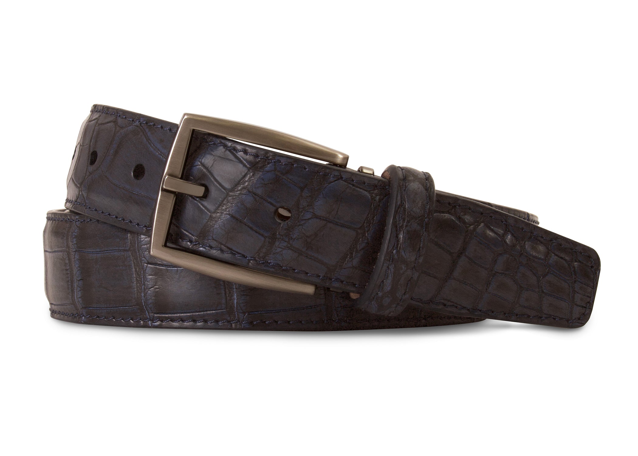 2 Tone Midnight Nile Crocodile Belt