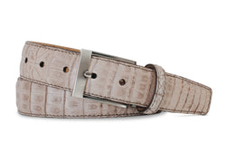 White Ash Caiman Crocodile Belt